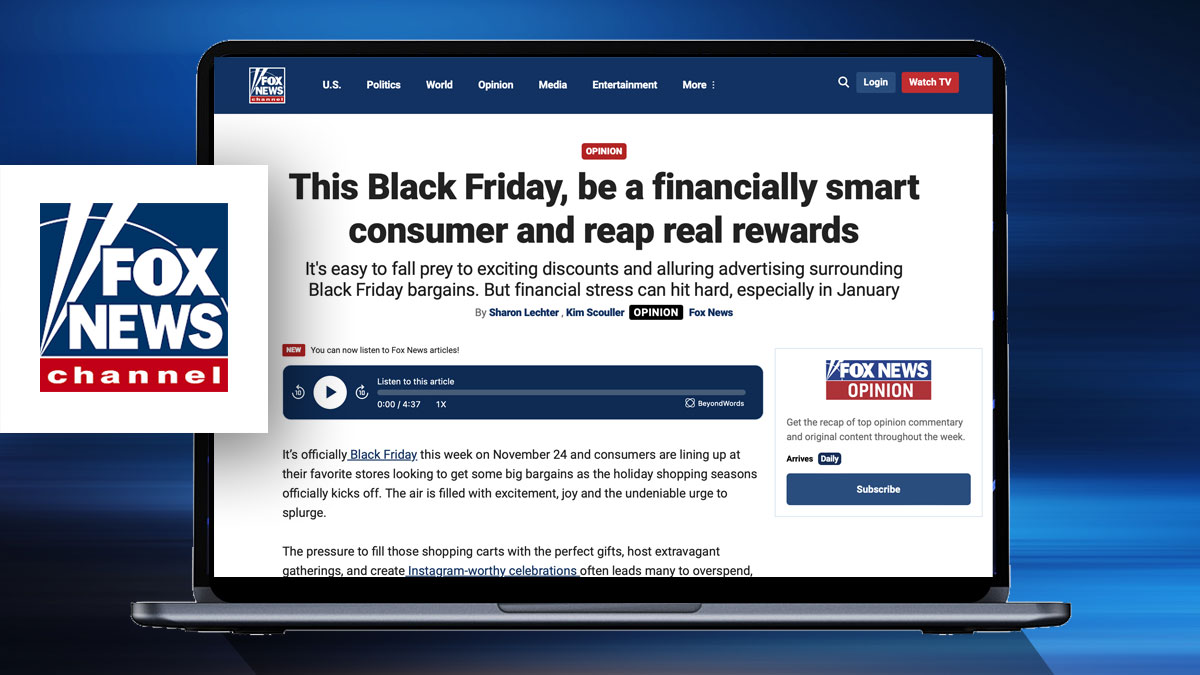 FOX News Opinion Piece by Sharon Lechter and Kim Scouller